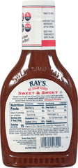 Sweet Baby Ray's original bottle label close-up highlighting recognizable branding and balanced taste