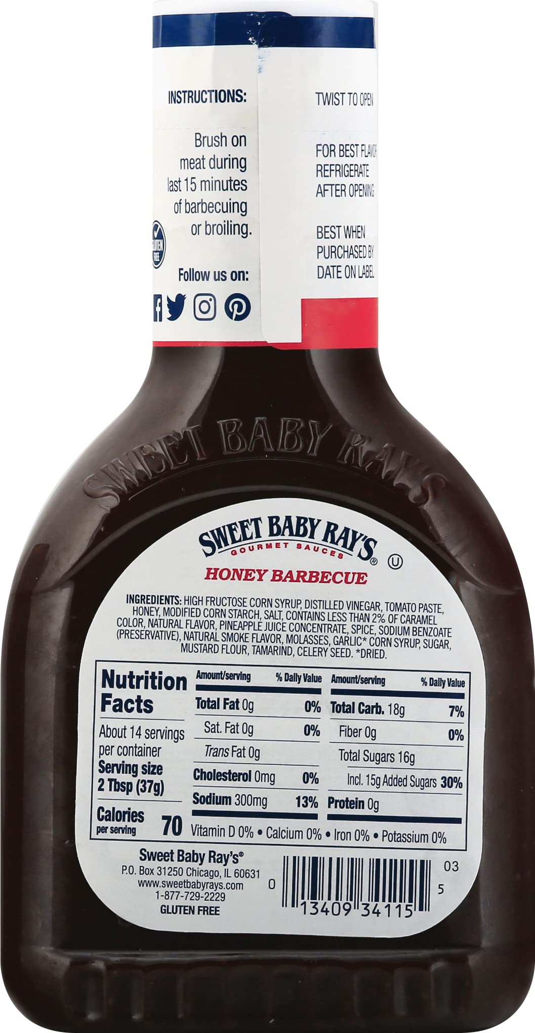 Sweet Baby Ray's Honey sauce glazing roasted chicken for glossy finish