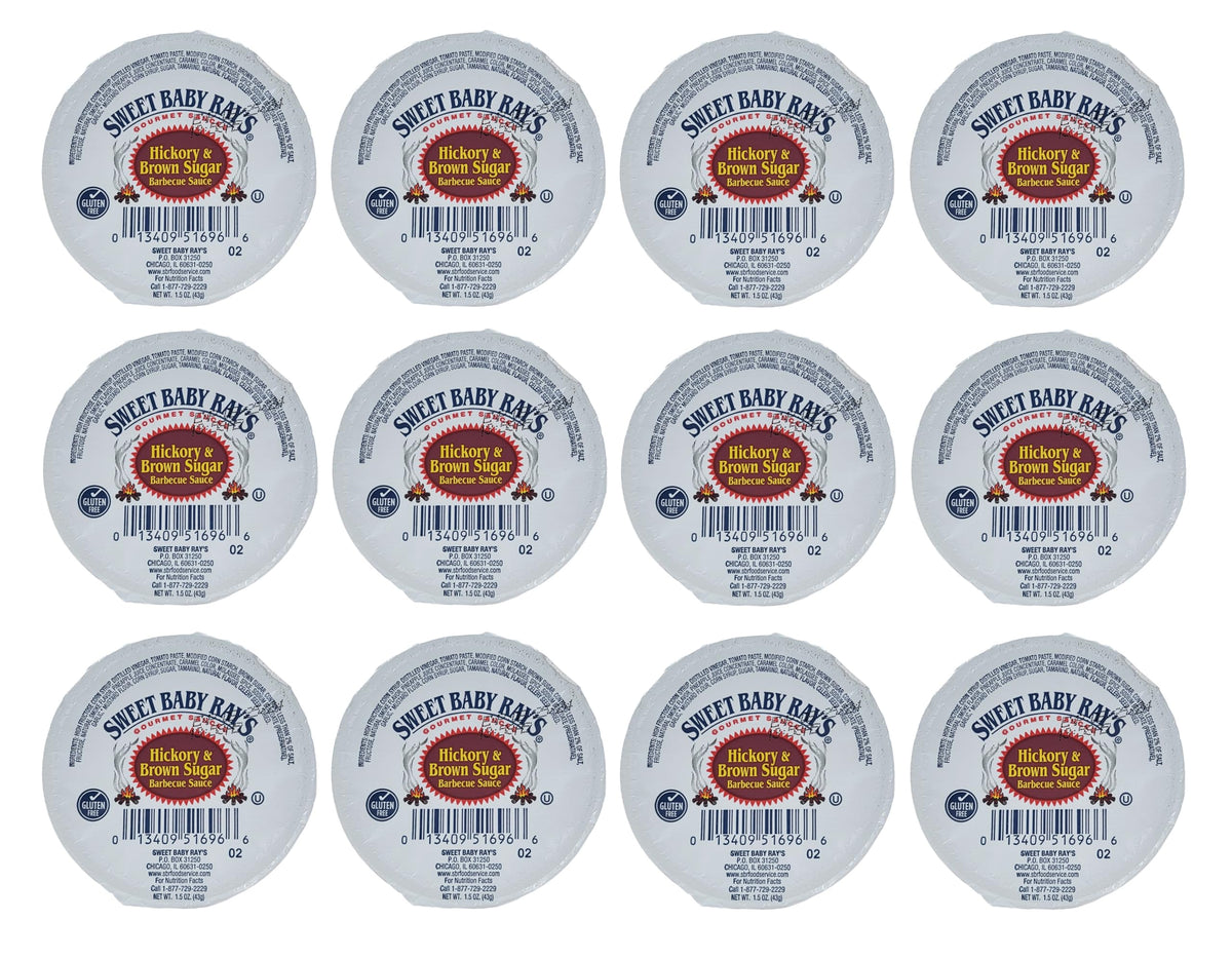 Sweet Baby Ray's stacked cups showing ready-to-serve convenience and portion control