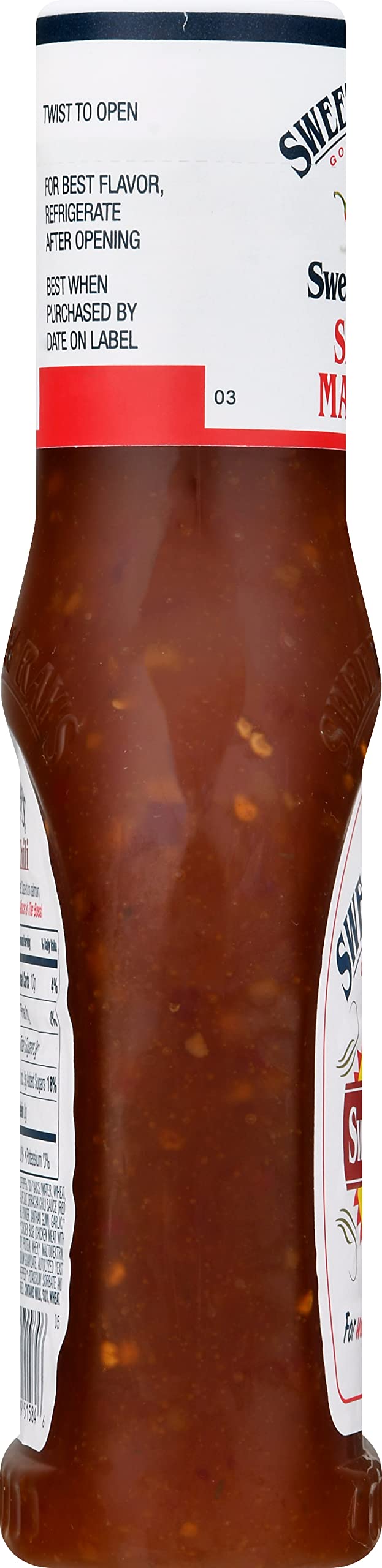 Sweet Baby Ray's label close-up displaying ingredients and brand recognition