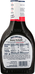 Sweet Baby Ray's close-up of bottle texture and cap offering convenient pour control