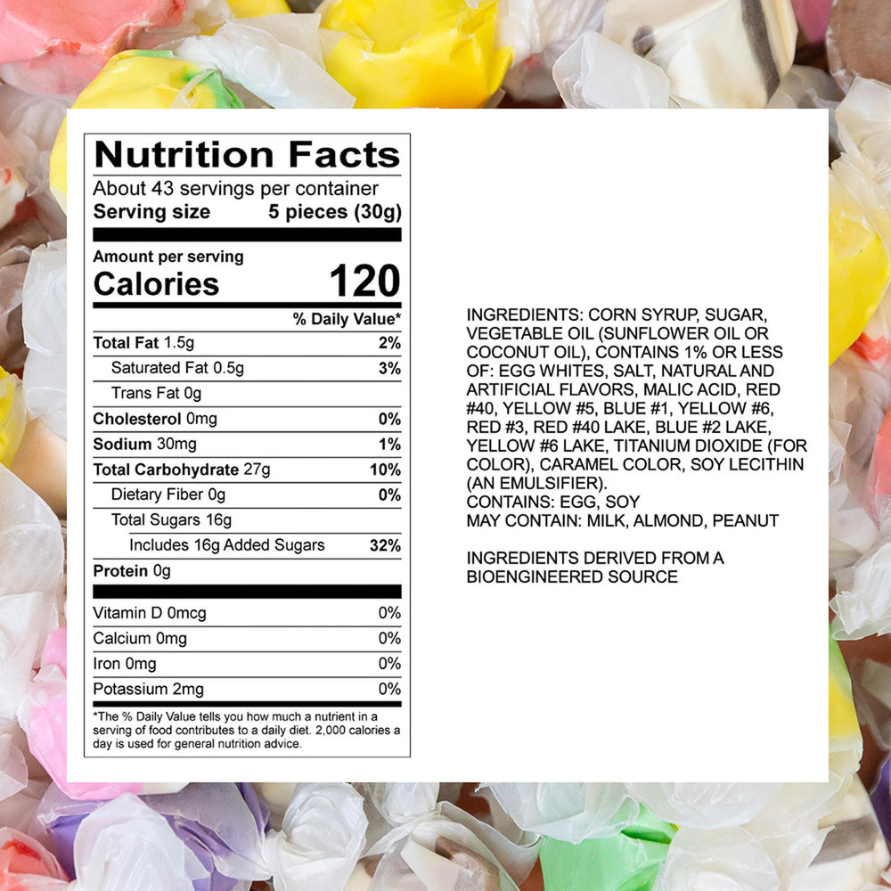 Sweet Candy Company individually wrapped taffy pieces ready to share