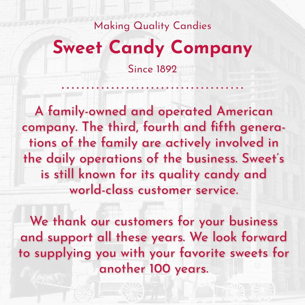 Sweet Candy Company label and ingredients panel for informed buyers