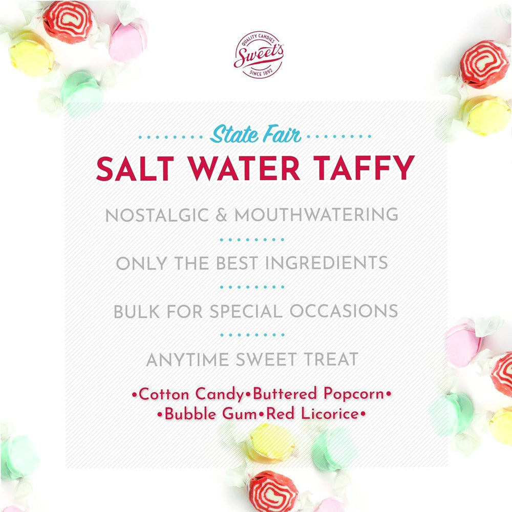 Sweet Candy Company close-up of taffy texture and wrappers — highlights chewiness and colors