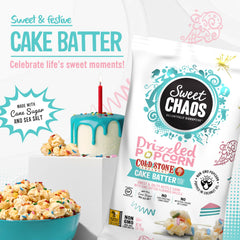 Sweet Chaos popcorn kernel texture popped in coconut oil for crunch