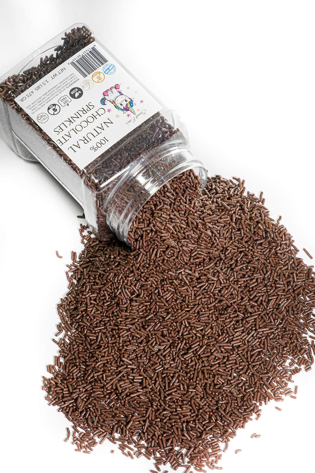 sweet eva’s label closeup showing vegan and allergen-free benefits