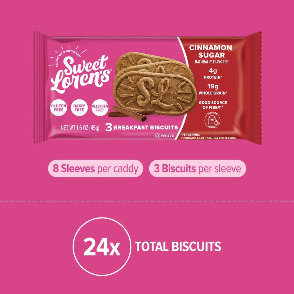 Sweet Loren's biscuits in hand showing size and easy on-the-go portioning
