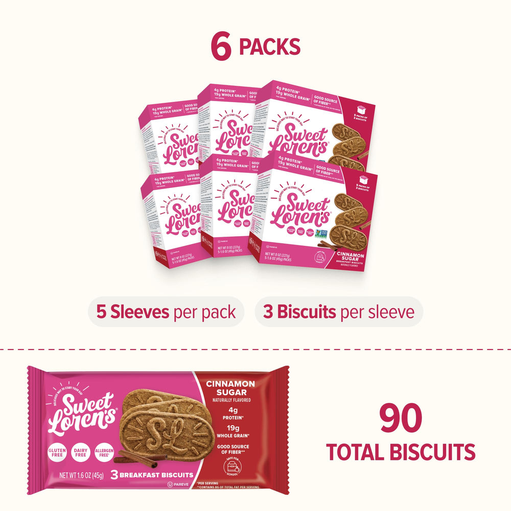 Sweet Loren's biscuits in a lunchbox demonstrating kid-friendly, allergen-conscious snack option