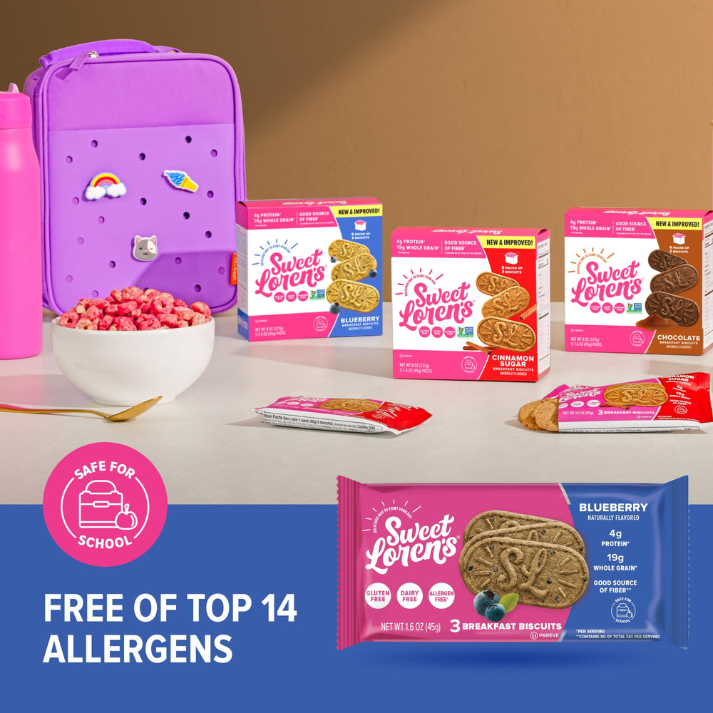 Sweet Loren's three boxes lined up to display the full 45-biscuit pack