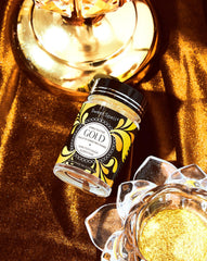 Sweet Spell close-up of fine gold glitter texture highlighting sparkle quality