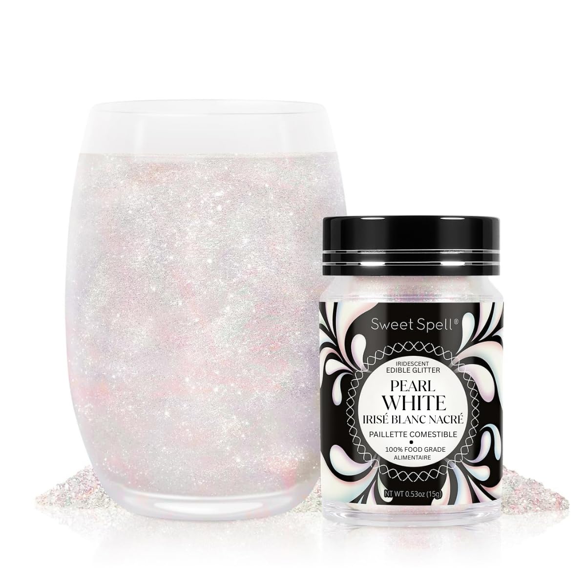 Sweet Spell jar front view showing label and 15g size, ideal for dazzling presentations