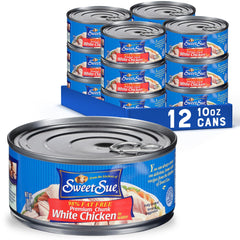Sweet Sue front can label showing product branding and size, highlights pantry convenience