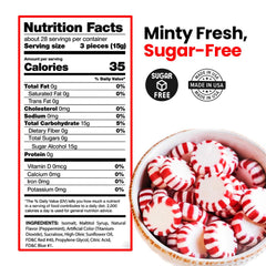 Sweetaholic peppermint discs in a serving bowl at an event showcasing easy guest access