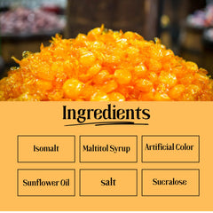 Close-up of Sweetaholic candies highlighting glossy texture and color