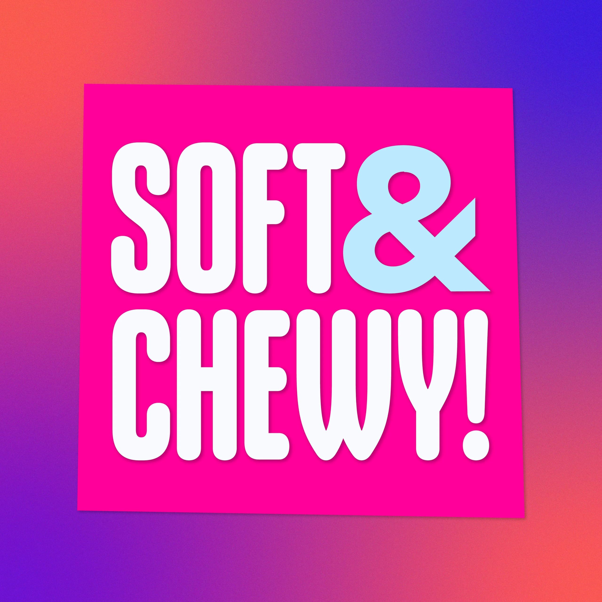 SweeTARTS cross-section revealing tart apple center and soft chew benefit