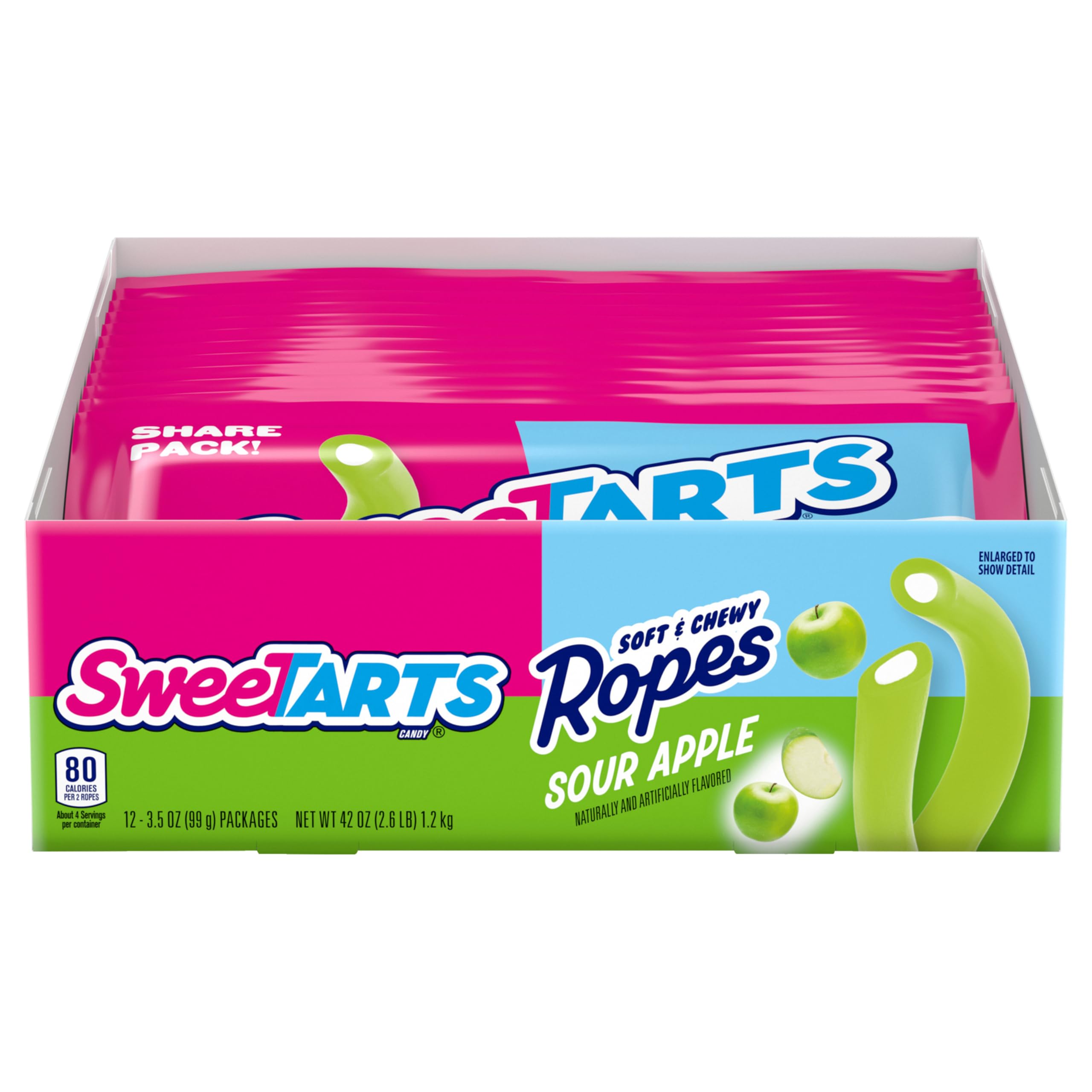 SweeTARTS front packaging showing 3.5 oz pack, easy grab-and-go snack