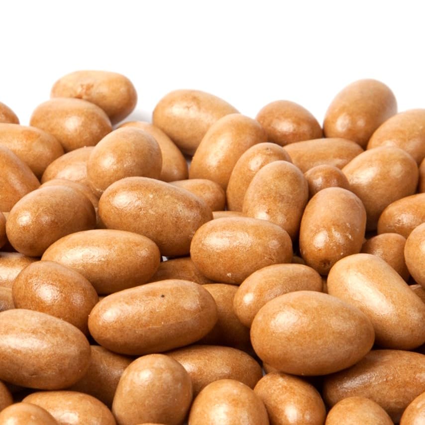 SweetGlob close-up of a coated peanut highlighting crisp texture and crunch