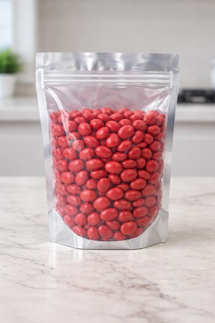 Serving bowl of SweetGlob beans next to a cold soda illustrating movie-night pairing