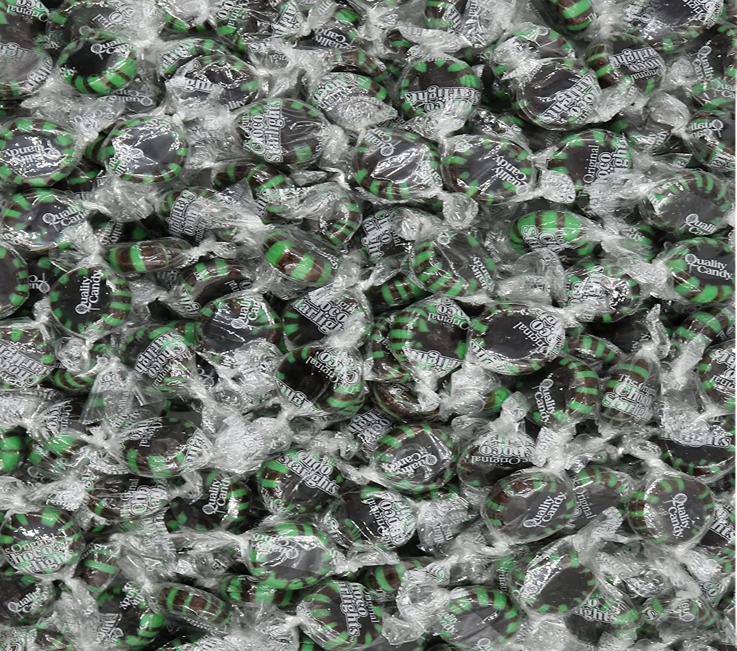 SweetGlob close-up of mint surface and swirl highlighting long-lasting peppermint taste