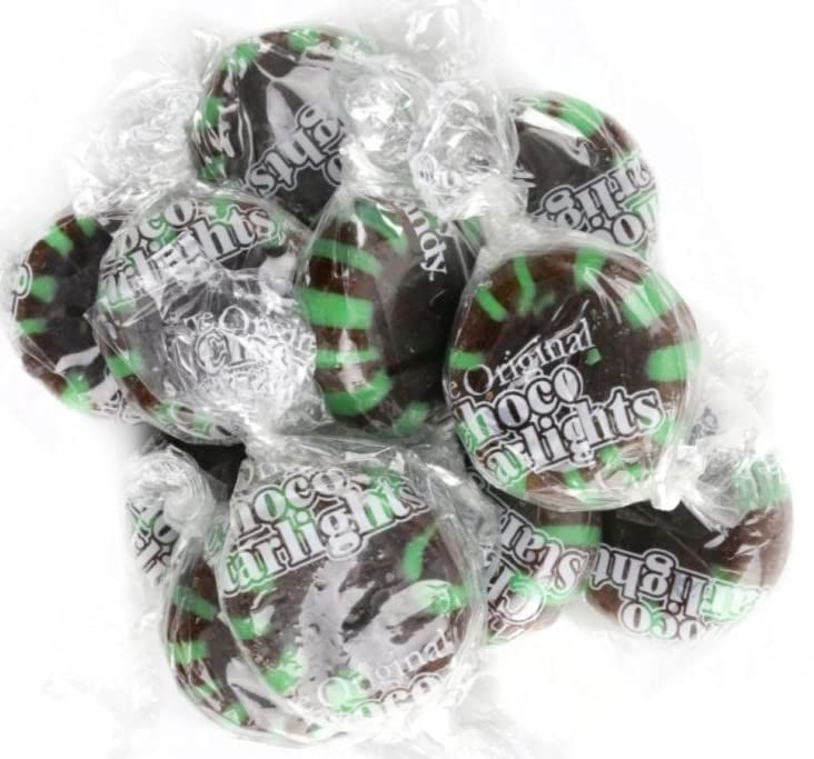 SweetGlob front packaging showing bag and red-white swirl mints for easy serving