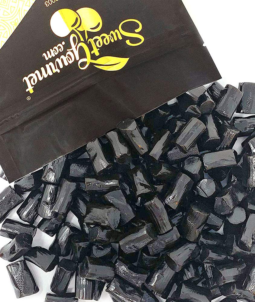 SweetGourmet front packaging of Finnska sugar free licorice showing 2 lb bag benefit