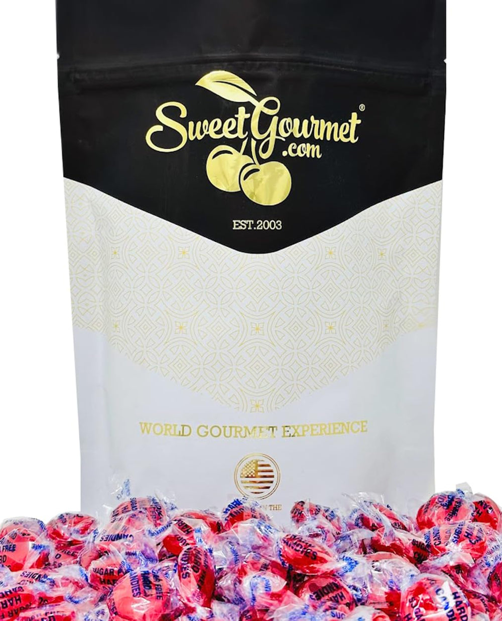SweetGourmet front package showing resealable pouch and branding for easy storage