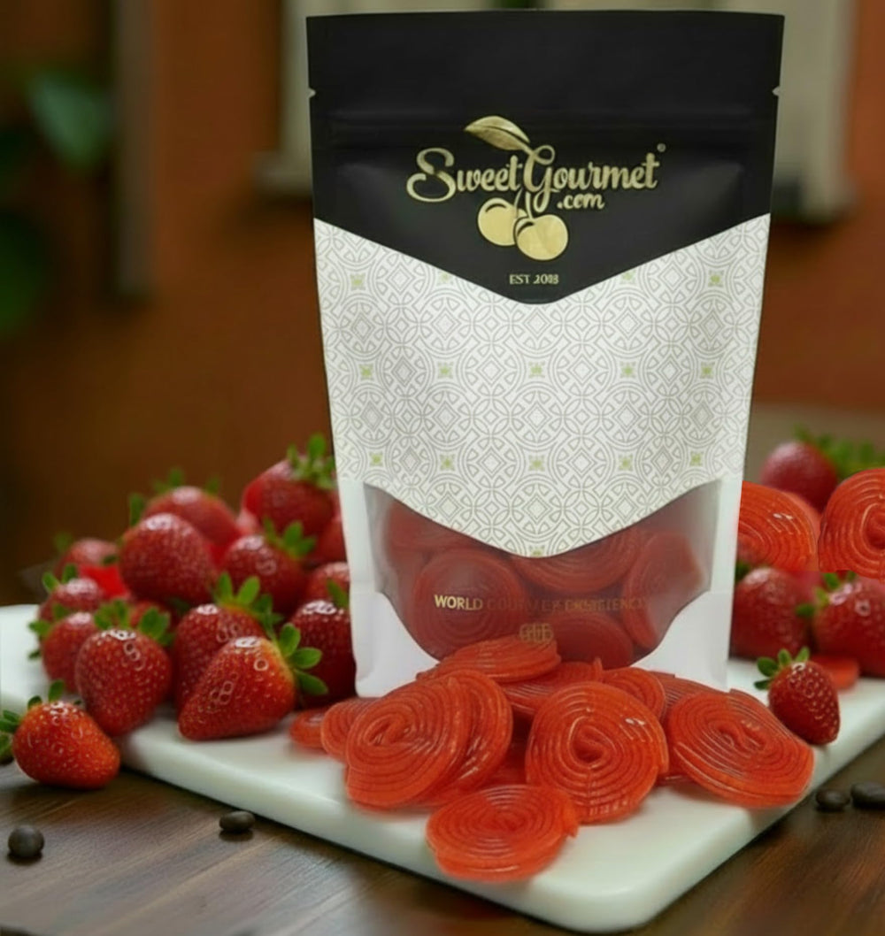 SweetGourmet label close-up showing natural ingredients and non-GMO benefit
