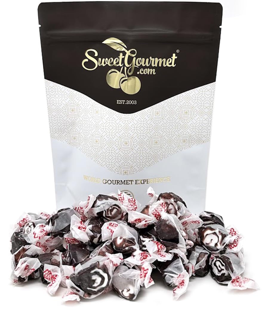 SweetGourmet open zip-lock pouch revealing chewy pieces and freshness