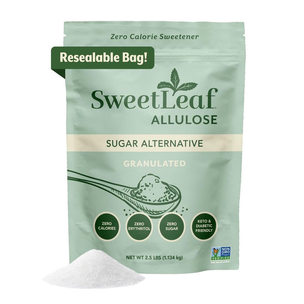 SweetLeaf front packaging showing bulk bag and brand for clear product ID