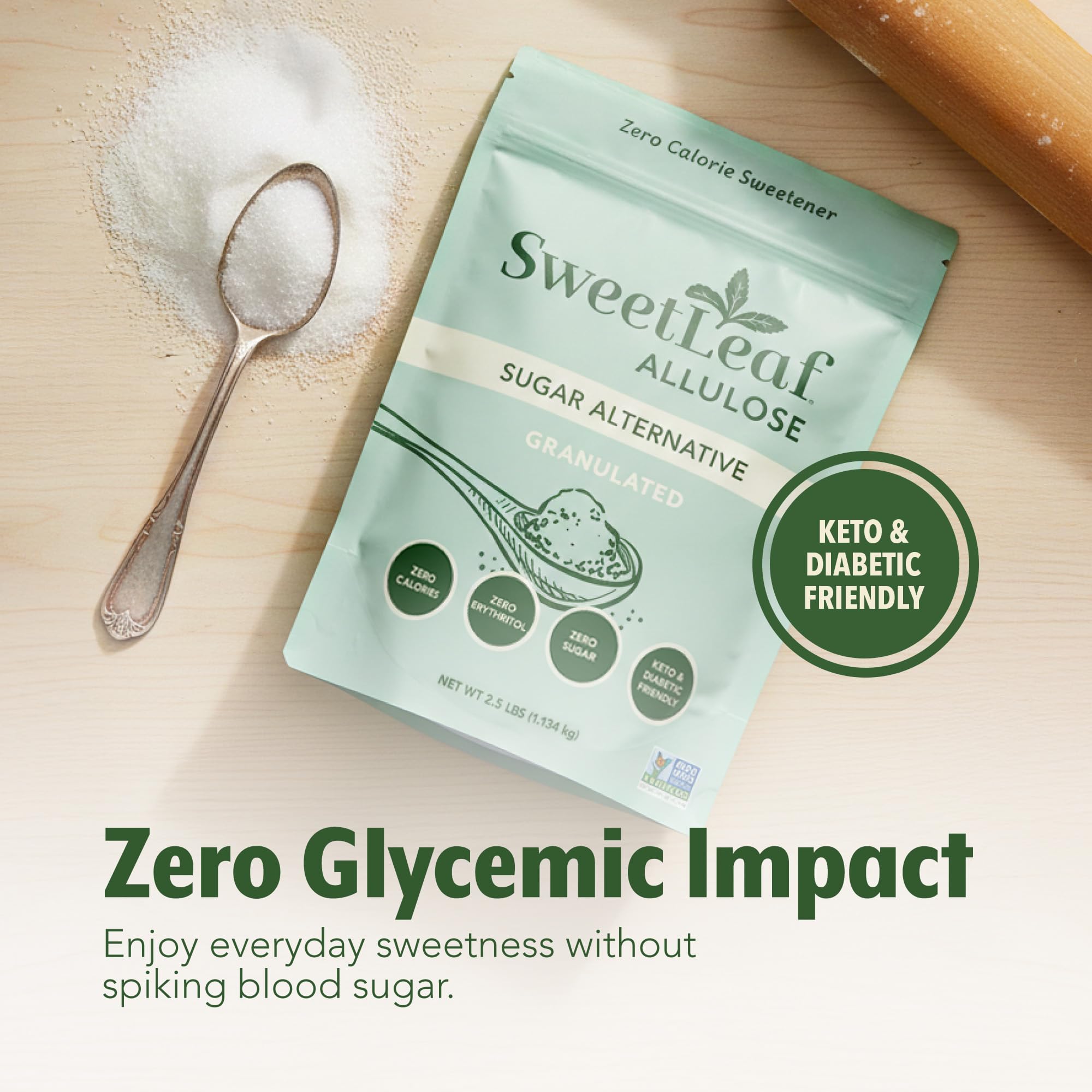 Hot coffee sweetened with SweetLeaf allulose showing clean dissolved sweetness