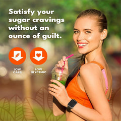 SweetLeaf bag label detail highlighting organic, non-GMO benefits