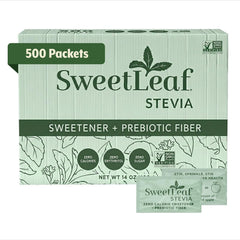 SweetLeaf front view of packet display shows convenient portioning benefit