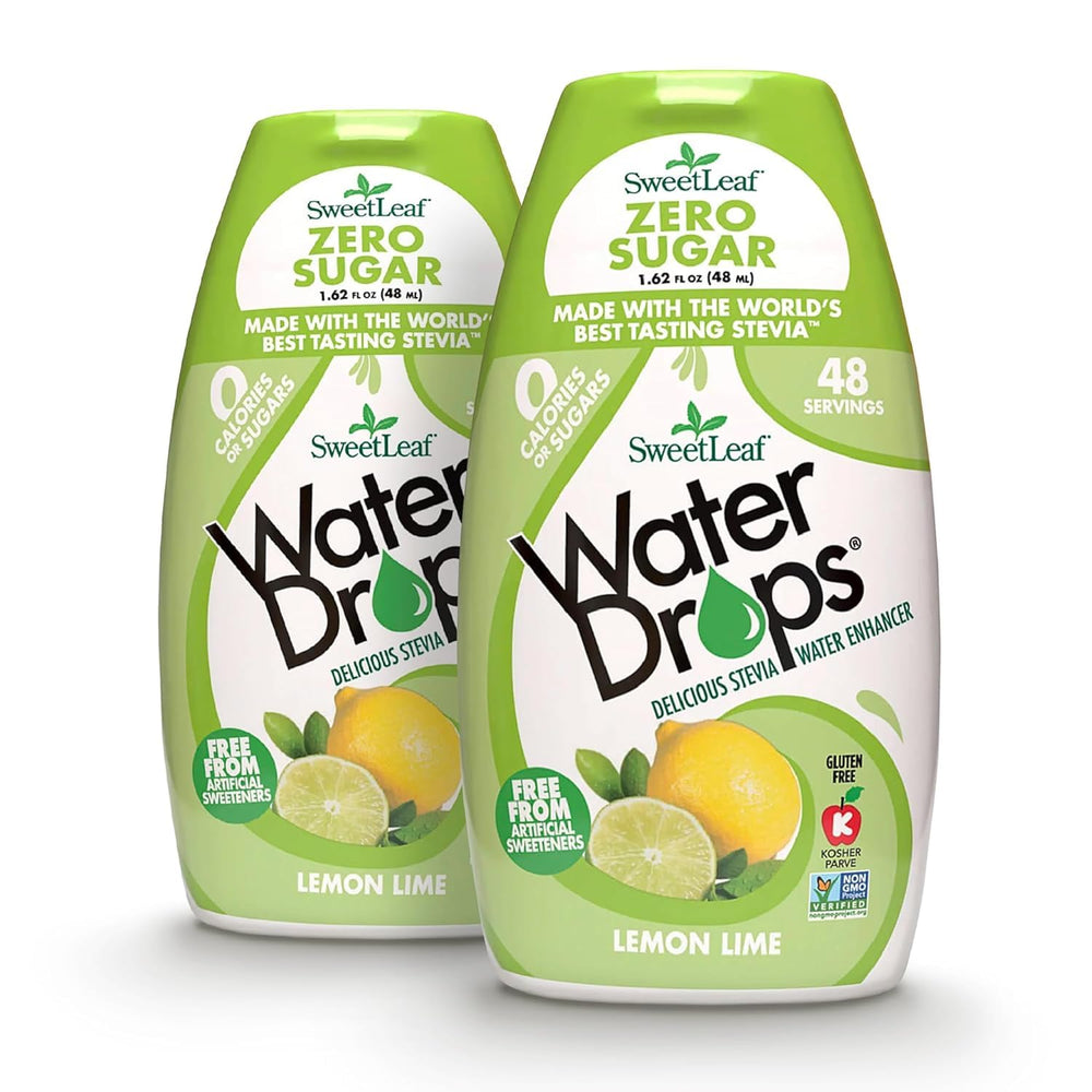SweetLeaf front packaging showing lemon-lime bottles and clear branding for quick recognition