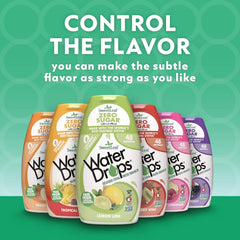 SweetLeaf drops being poured into a glass demonstrating easy flavoring and fast mixing