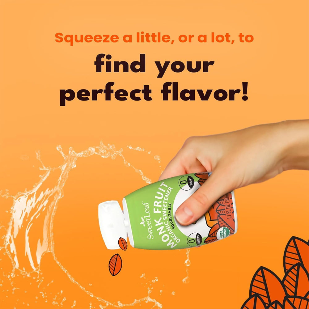 Single droplet of SweetLeaf liquid on spoon illustrating concentrated sweetness