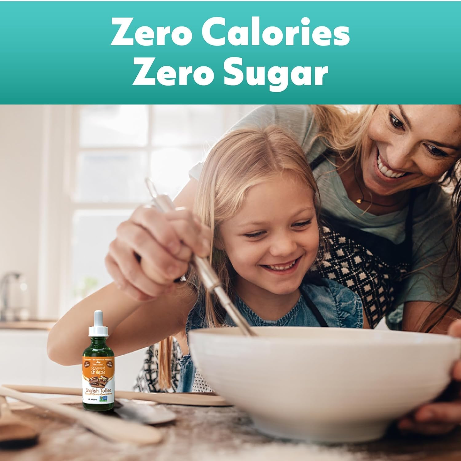 SweetLeaf drops added to smoothie demonstrating calorie-free flavoring