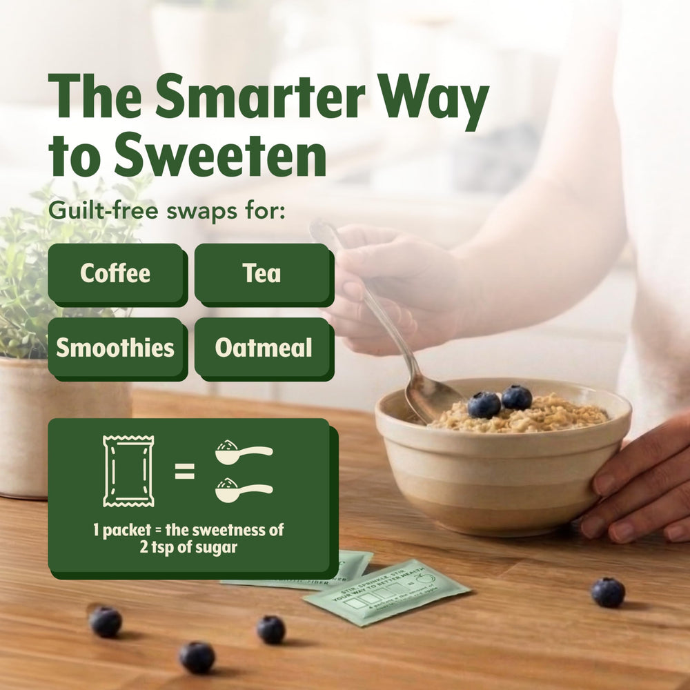 SweetLeaf nutrition label close-up displaying zero calories and ingredient clarity