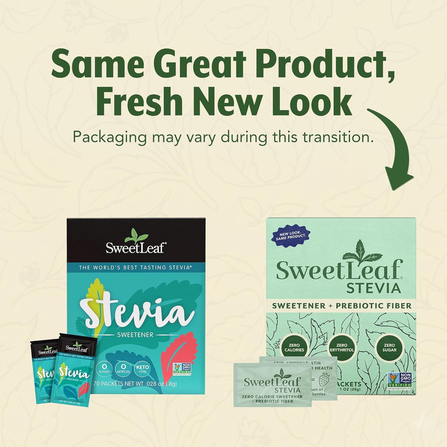 SweetLeaf open packet pouring powder for quick, mess-free use