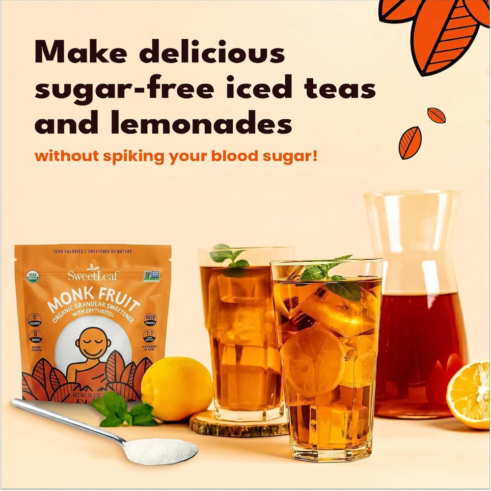 SweetLeaf pouring sweetener into a spoon for easy measuring benefit