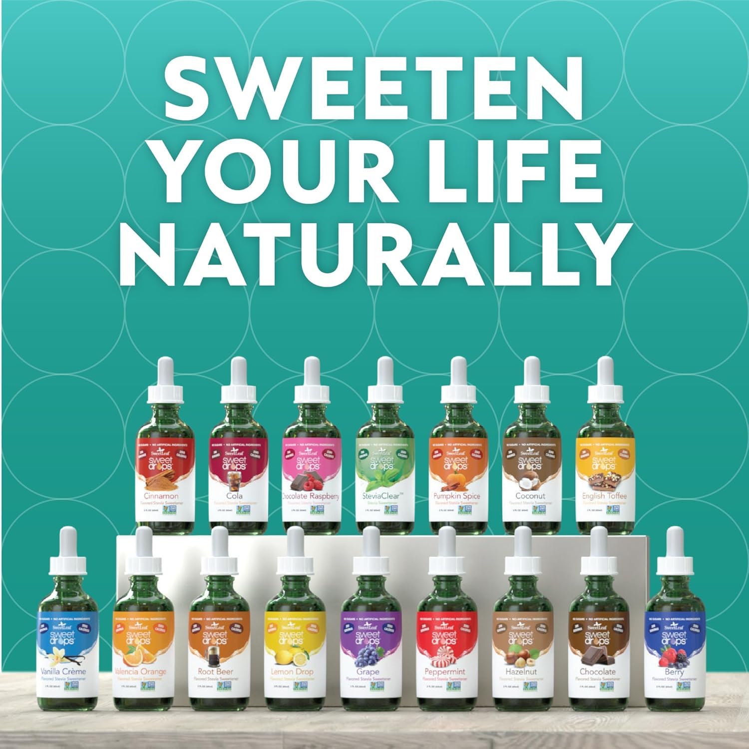 SweetLeaf drops pouring into coffee for sugar-free sweetness benefit