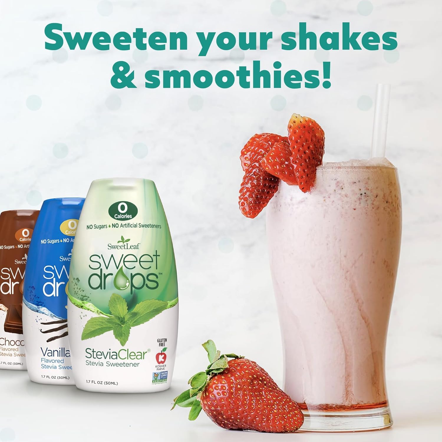 SweetLeaf SteviaClear bottle in hand size comparison for portability and travel convenience