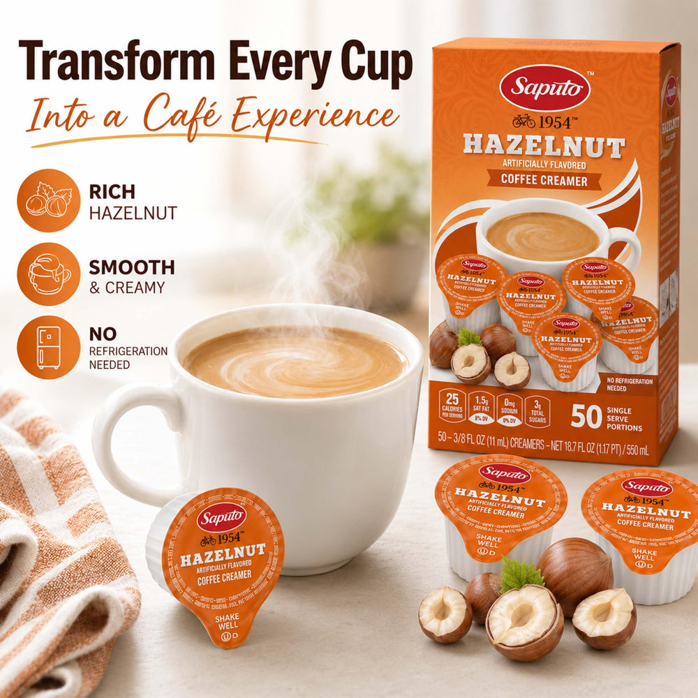 Sweetmo size comparison with mug showing single-cup scale and portion control