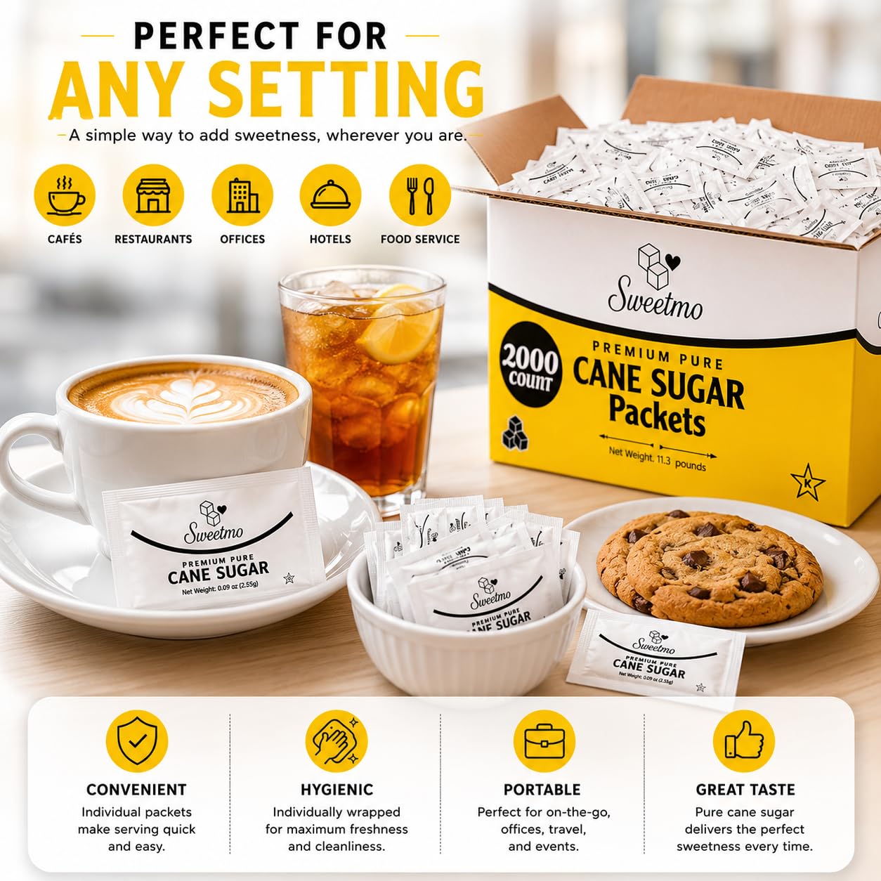 sweetmo label and ingredients close-up showing pure cane sugar transparency