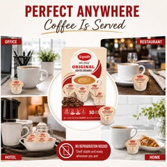 Sweetmo creamer being poured into coffee illustrating smooth texture benefit