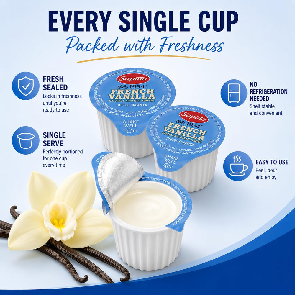 Sweetmo cup next to coffee mug showing scale and convenient single-serve sizing