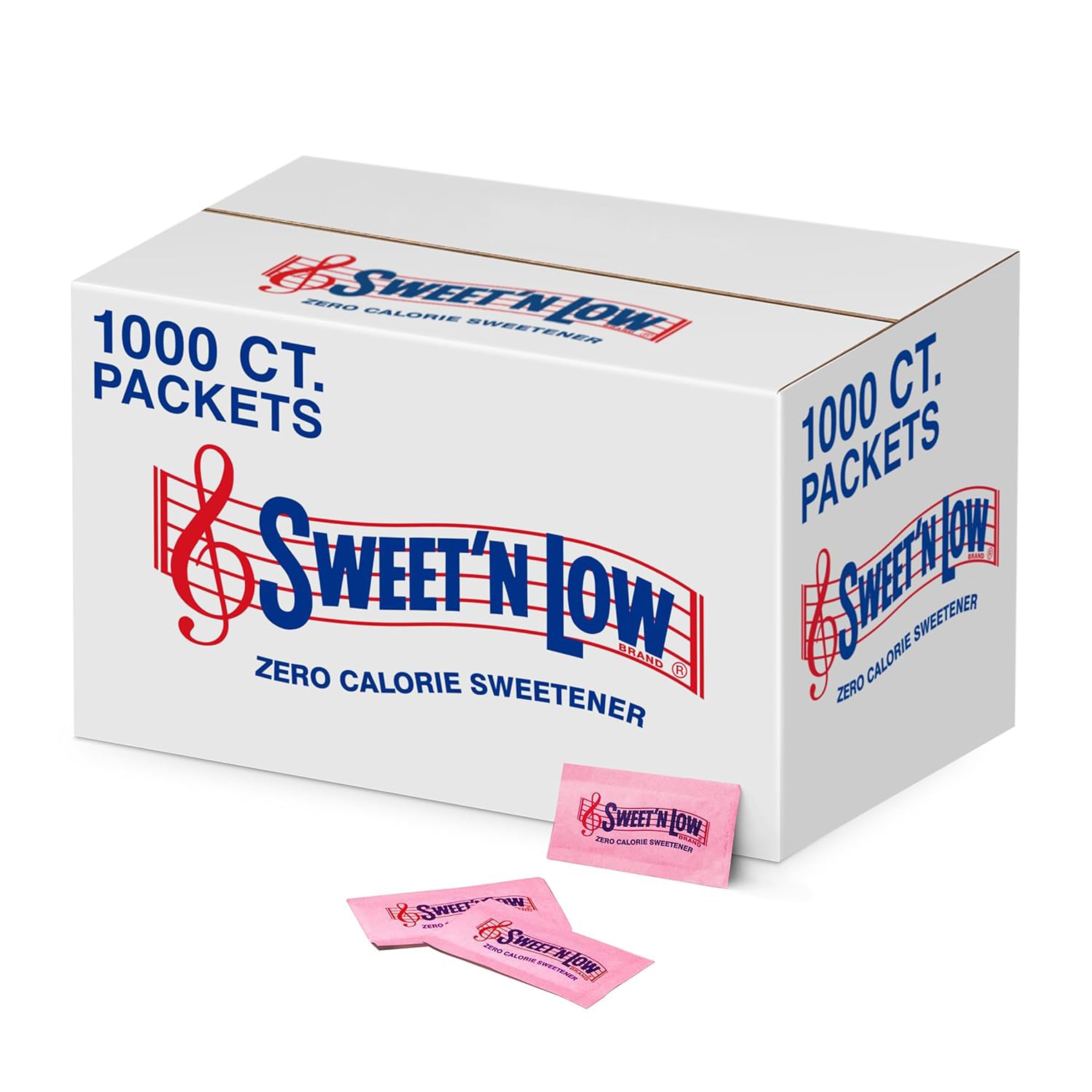 Sweet'N Low front packaging 1000 ct showing bulk box for convenience