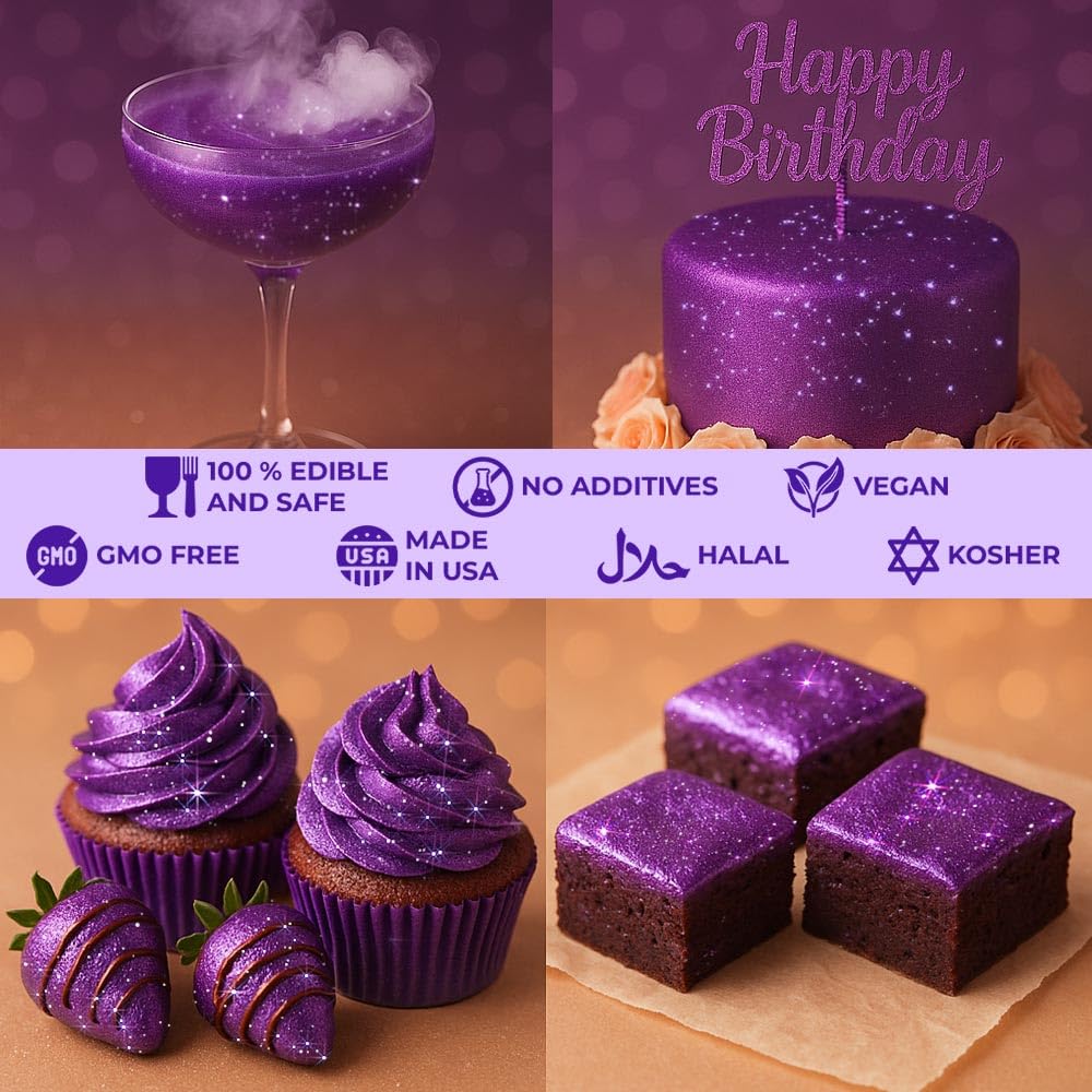 Sweets & Treats Boutique brush applying glitter to cupcake for professional finish