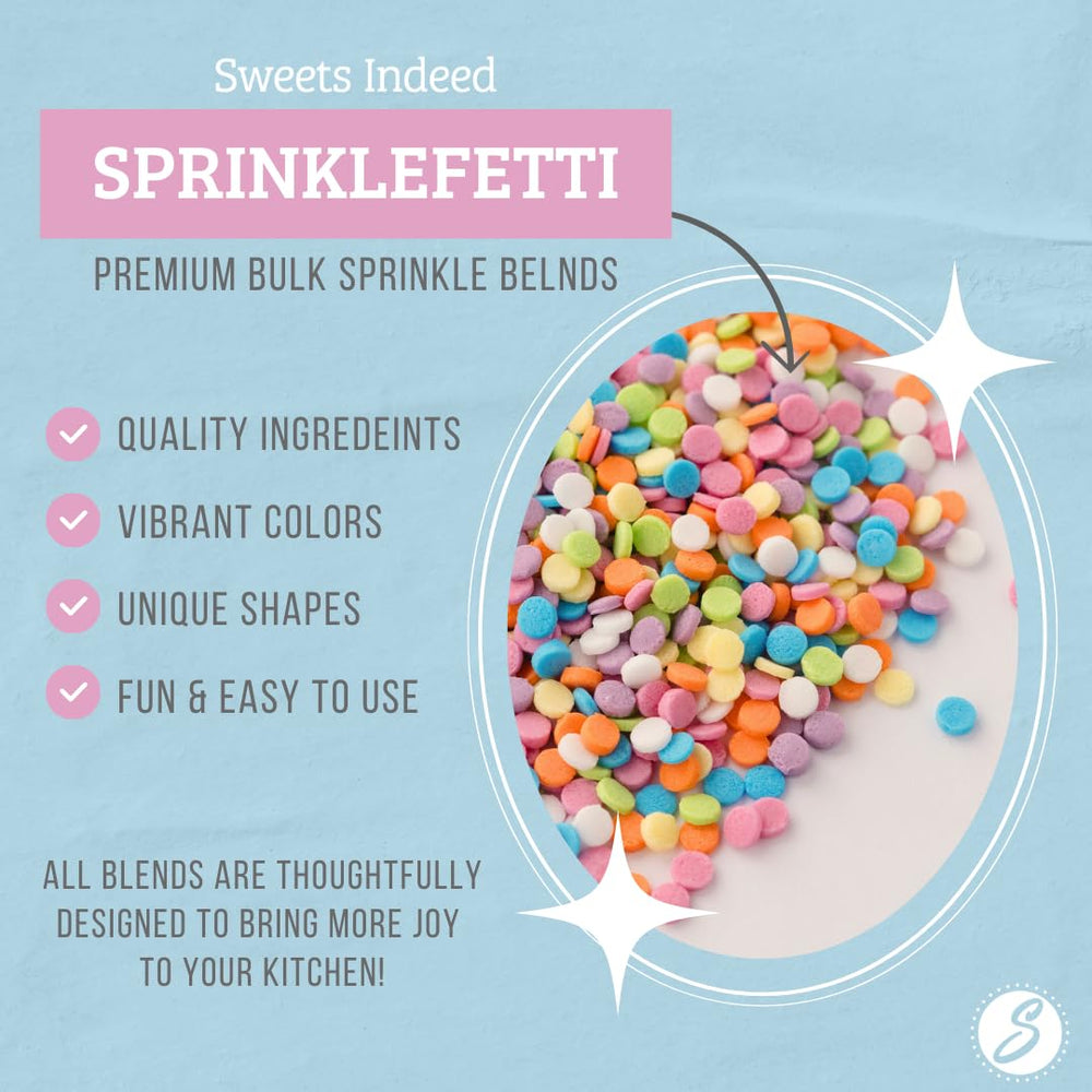 Sweets Indeed close‑up of mini heart quins highlighting playful shape and bright color