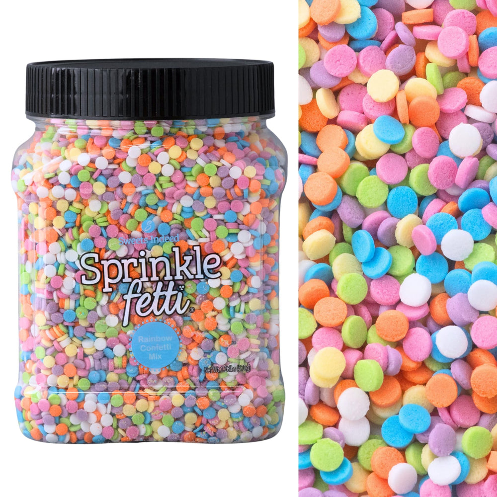 Sweets Indeed front packaging showing 1.3 lb pouch and colorful mix for easy storage