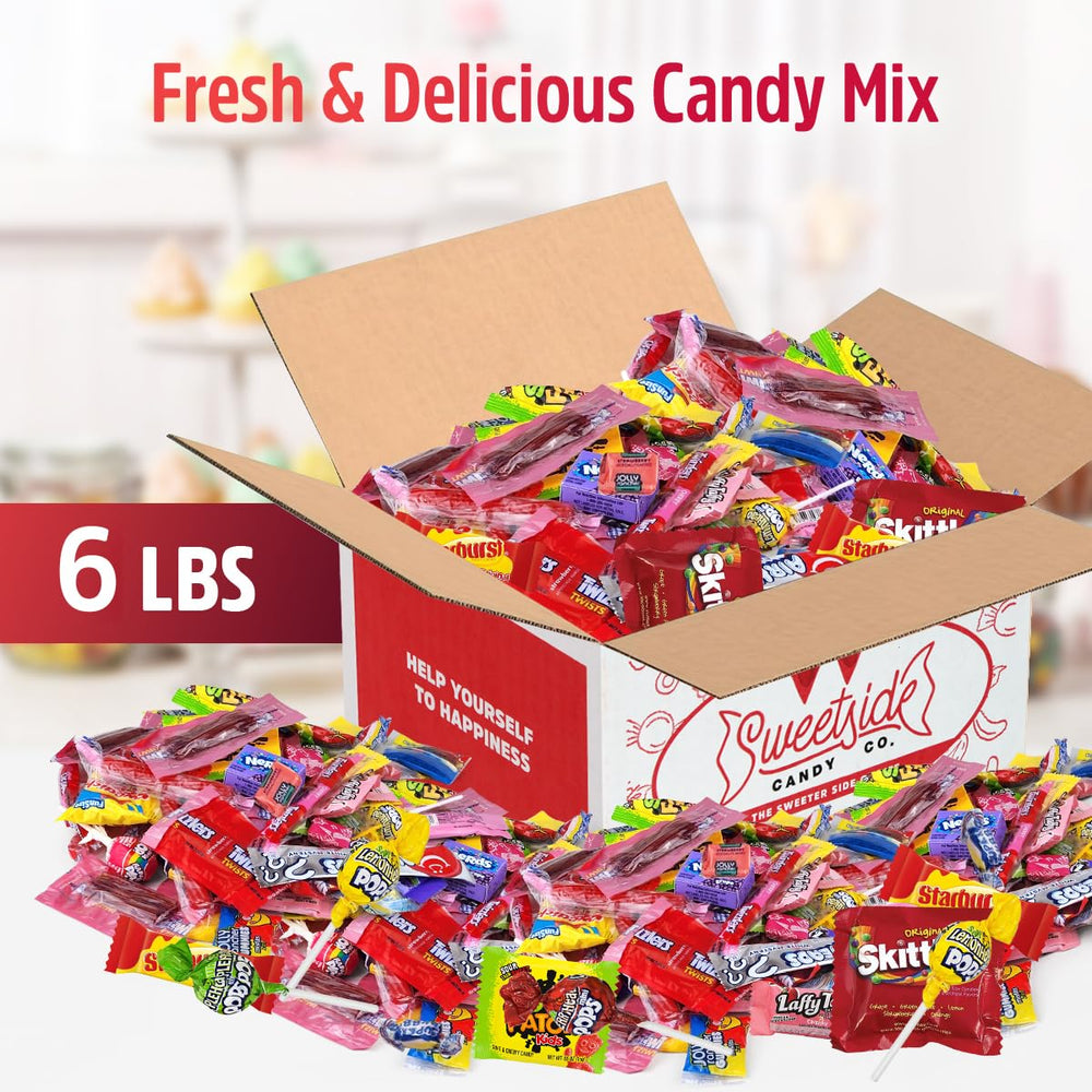SWEETSIDE close-up of assorted candies highlighting colorful variety